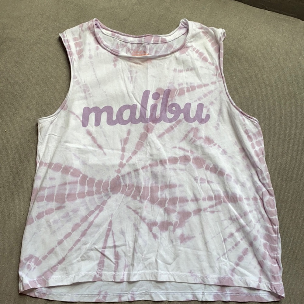Malibu boxy tie-dyed cropped tank